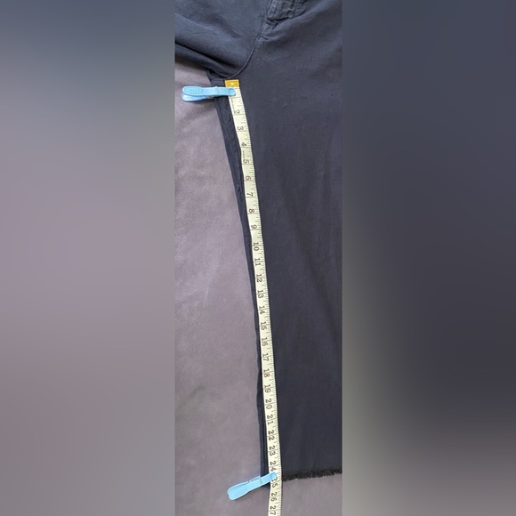 Frank & Eileen Kinsale Performance Cotton Linen Crop Pants Size: 8 Navy - Picture 15 of 16
